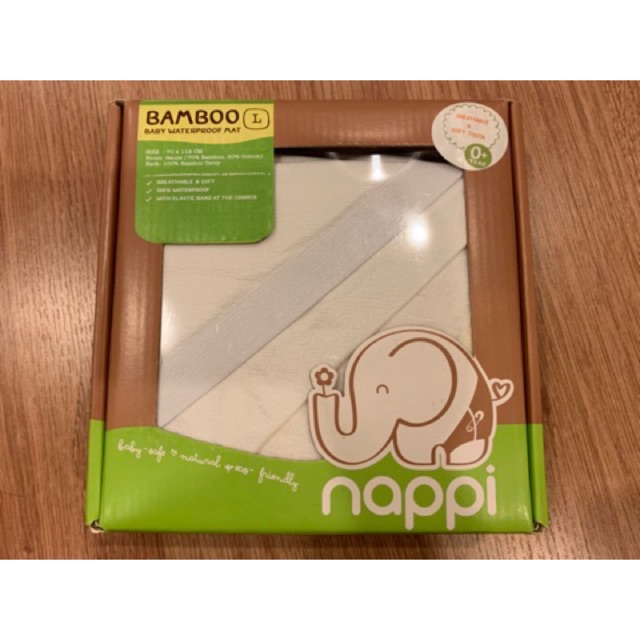 NAPPI ผ้ารองที่นอนกันน้ำเยื่อไผ่