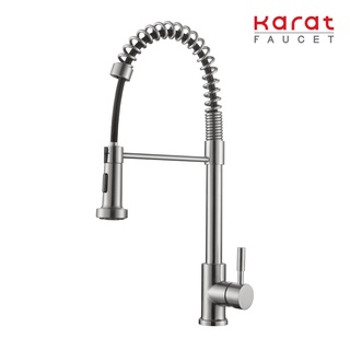 Karat Faucet ก๊อกซิงค์ผสมแบบก้านโยกติดบนเคาน์เตอร์ (สแตนเลส 304) รุ่น KF-31-916-63