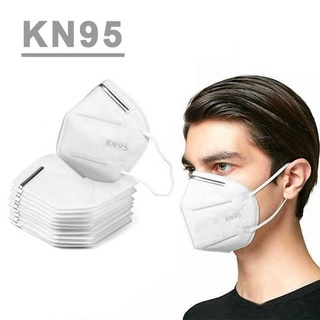 KN95 หน้ากากอนามัย 3D สีขาว สำหรับผู้ใหญ่ หนา5ชั้น 1แพ็ค/10ชิ้น