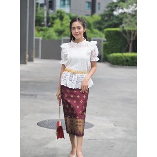 มีเก็บปลายทางเสื้อลูกไม้ใส่งานบุญ แบบสวยๆ ใส่ได้ทุกโอกาส แบบสุภาพ เรียบร้อย