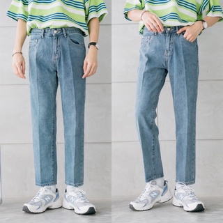 ROOMY JEANS กางเกงยีนส์เอวสูงทรงกระบอกเล็ก