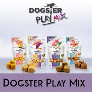 ขนมสุนัข Dogster play mix ขนมสุนัขฟรีซดราย เนื้อแท้เต็มๆคำ ขนาด 40 กรัม 2 รสชาติในห่อเดียว