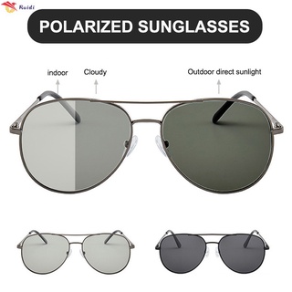 แว่นกรองแสงผู้ชาย แว่นตากันแดดเปลี่ยนสีชาย Polarized Sunglasses แว่นตากรองแสงออกแดดเปลี่ยนสี แว่นตากรองแสง แว่นตาออกแดดเปลี่ยนสี Lightweight Metal Frame Sun Protection Special Glasses For Women Men