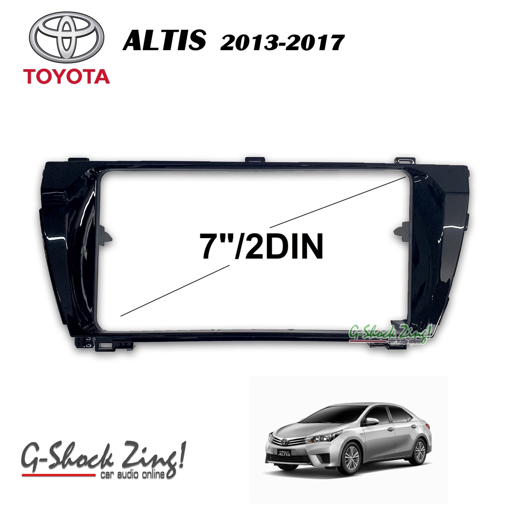 หน้ากากวิทยุติดรถยนต์ เครื่องเสียงรถยนต์ สำหรับใส่ จอแอนดรอย7นิ้ว สำหรับรถโตโยต้า อัลติส Toyota ALTIS 2014-2017