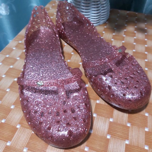 Jelly bunny เจลลี่ บันนี่ รองเท้าแตะรัดส้น ของแท้!!  สีชมพู กลิ่นหอม มีกากเพชร