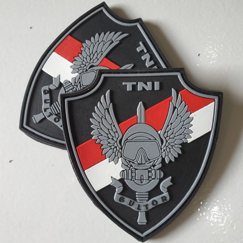 TNI GULTOR LOGO RUBBER PATCH/ARMY RUBBER EMBLEM STICK