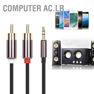 [สายสัญญาณเสียง] 1m High Quality 3.5mm Male to 2 RCA Male Audio Adapter Cable Y Splitter Aux Cord Line