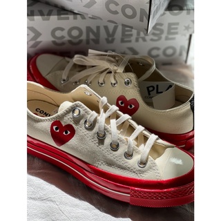 Converse CDG PLAY Rei Kawakubo รองเท้าผ้าใบลําลอง ข้อสั้น สําหรับคู่รัก -901