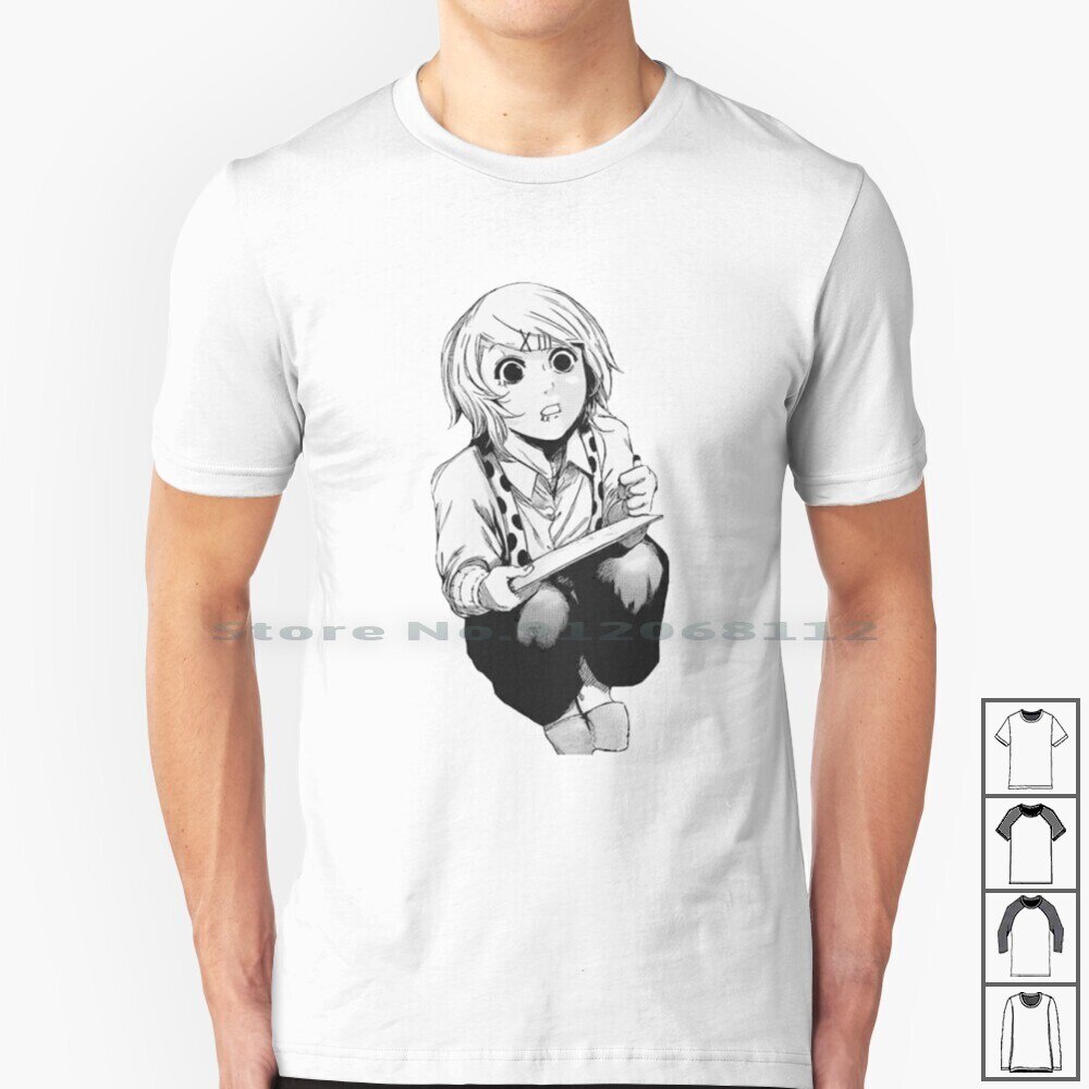แขนสั้นcrew neckขายดี เสื้อยืดลําลอง แขนสั้น พิมพ์ลายอนิเมะ Juuzou Suzuya - Juuzou Suzuya Suzuya Suz
