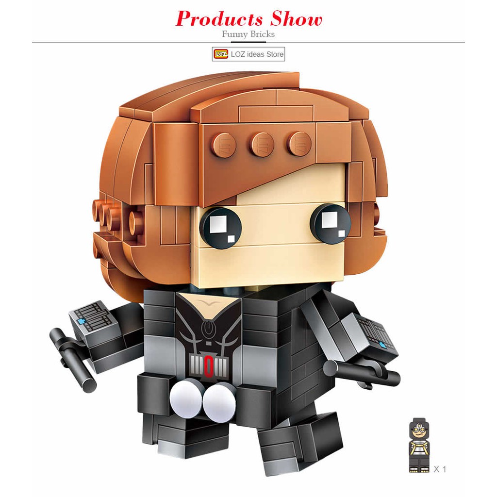 ตัวต่อ Loz Mini Brick Headz ชุด Super Hero Black Widow จำนวนตัวต่อ 181 ชิ้น_Loz 1420
