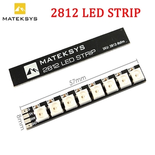 Matek บอร์ดไฟ LED 2812 57*8 มม. สําหรับโดรน FPV LED ARM Light BetaFlight INAV 2 ชิ้น