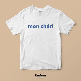 Mon Chéri t-shirt - kudsun เสื้อยืดผ้าคอตตอนแท้100% ผ้านุ่มใส่สบาย