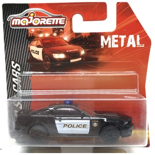 Majorette Ford Mustang Boss - Police - Black Color /Wheels D5SB /scale 1/61 (3 inches) Short Package