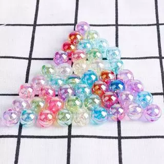 6 มม.8 มม.10 มม.Rainbow AB สีรอบลูกปัดอะคริลิคหลวม Spacer ลูกปัดสําหรับเครื่องประดับทํา DIY สร้อยข้อมือสร้อยคอ