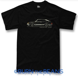 เสื้อยืด ผ้าฝ้าย พิมพ์ลาย Saab 900 Turbo Fans Swedish Art สไตล์คลาสสิก เป็นที่นิยม ขายส่ง
