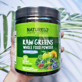 ผงผักและผลไม้ออร์แกนิก Raw Greens Whole Food Powder Wild Berry 240 g (NATURELO®) Green Foods Powder