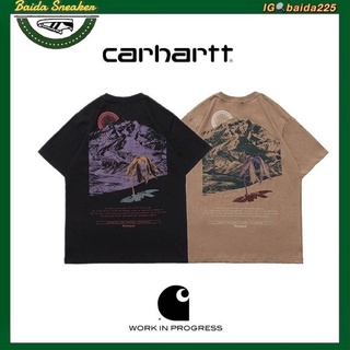 💥New💥 carhartt เสื้อยืดทรงหลวม เสื้อยืดฤดูร้อน คอกลม สำหรับผู้ชายและผู้หญิง