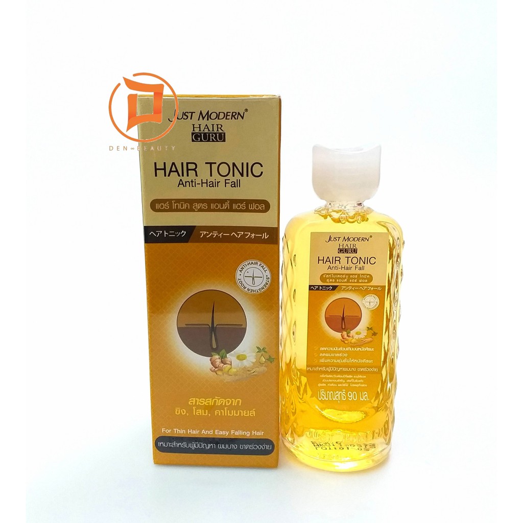 JUST MODERN HAIR GURU HAIR TONIC AntiHair Fall แฮร์ โทนิค สูตร แอนตี้ แฮร์ ฟอล สารสกัดจาก ขิง