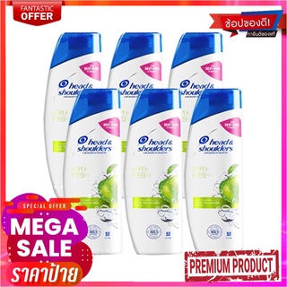 เฮดแอนด์โชว์เดอร์ แอปเปิ้ล แฟรช แชมพู ขนาด 65 มล. แพ็ค 6 ขวดHead &amp; Shoulders Shampoo Apple Fresh 65 ml x 6