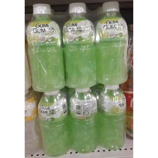 กุมิ กุมิ น้ำเมล่อน10% ผสมวุ้นมะพร้าว ขนาด 320ml ยกแพ็ค 6ขวด GUMI GUMI MELON