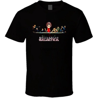 เสื้อยืด พิมพ์ลายโลโก้ Battlestar Galactica สําหรับผู้ชาย