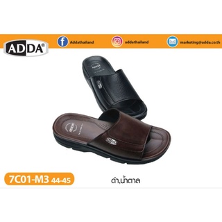 Adda รองเท้าแตะ แอดด้า ผู้ชาย หนัง PU พื้นหนา เบอร์39-45 7C01