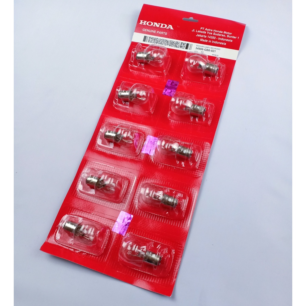 HONDA หลอดไฟหลัง / ไฟสต๊อปหลัง Honda BeAT, Spacy FI, Supra X, scoopy 34906-GB6-921