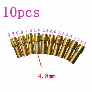 ชุดก้านจับดอกสว่าน ขนาดเล็ก ขนาด 0.5-3.2 mm 10 ชิ้น ใช้กับเครื่องแกะสลัก เครื่องเสียรสายอ่อน สำหรับงาน งานแกะสลัก DIY