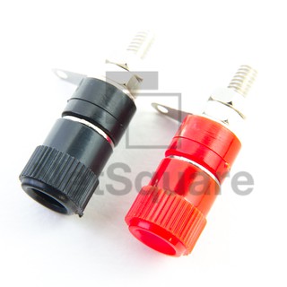 Banana Plug Female Terminal 4mm ช่องต่อบานานา ดำ แดง ตัวยาว Red/Black Socket Connector แจ๊ค ปลั๊กตัวเมีย ปลั๊กกล้วย