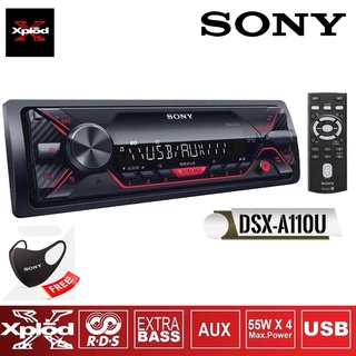 (ของแท้100%)  SONY DSX-A110U วิทยุติดรถยนต์ เครื่องเล่นUSB MP3 FM AMขนาด 1DIN แถมหน้ากาก MASK พร้อมรีโมทคอนโทล