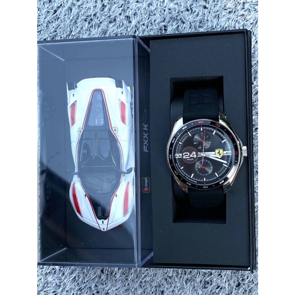 (สด-ผ่อน)🎗แท้100% Ferrari Speedracer Analog Black Dial Men's Watch