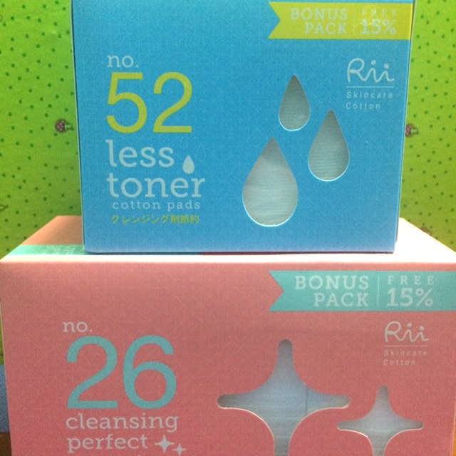 Rii รุ่น 52 , 26 สำลีเช็ดหน้า เพิ่มขนาดกล่อง 15%