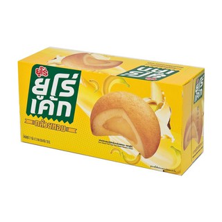 ยูโร่ เค้กกล้วย ขนาด 17 กรัม กล่อง x 12ชิ้้น Euro Cake, Banana Size 17 grams, Box x 12 pieces