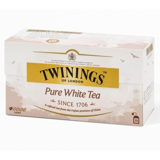 ﻿Twinings Pure White Tea ทไวนิงส์ เพียวไวท์ที ชาอังกฤษ 1.5กรัม 25ซอง