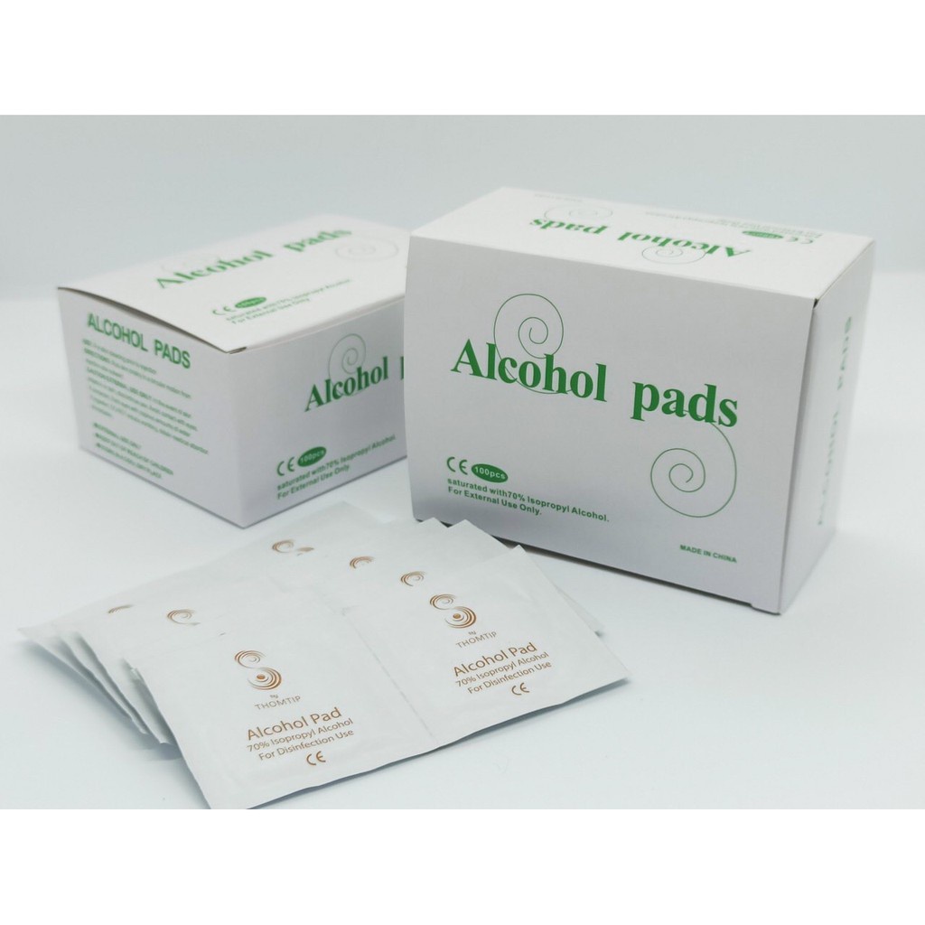 Sabaideecare  แอลกอฮอล์แผ่น บรรจุกล่องละ 100แผ่น สำหรับฆ่าเชื้อแผล แอลกอฮอล์ 70%