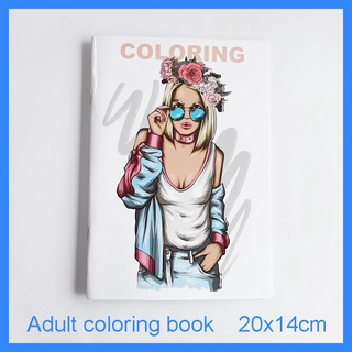 (พร้อมส่ง) สมุดระบายสี 20x14 ซม. สําหรับผู้ใหญ่ เด็กผู้หญิง ออกแบบศิลปะ วาดภาพระบายสี