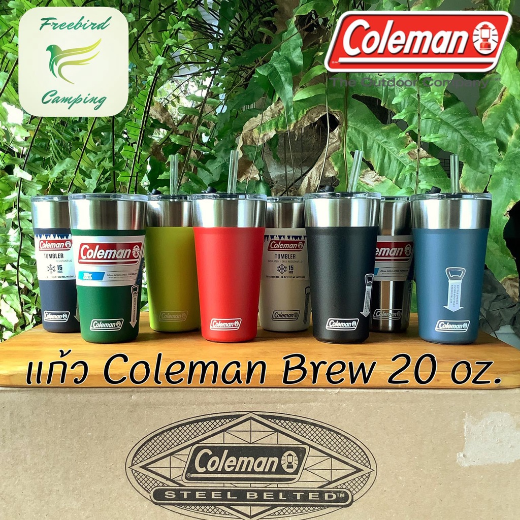 แก้ว COLEMAN Brew Insulated Stainless Steel Tumbler 20oz สเตนเลส 2ชั้น สุญญากาศ โคลแมน camping แคมปิ