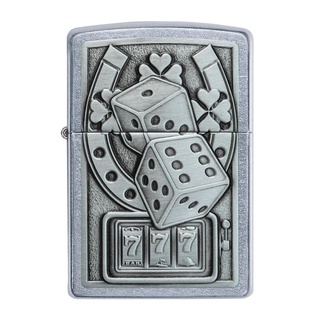 Zippo ไฟแช็กรุ่น 49294 Lucky 7 Emblem รับประกันตลอดชีวิต นำเข้าและจำหน่ายโดยตัวแทนจำหน่าย