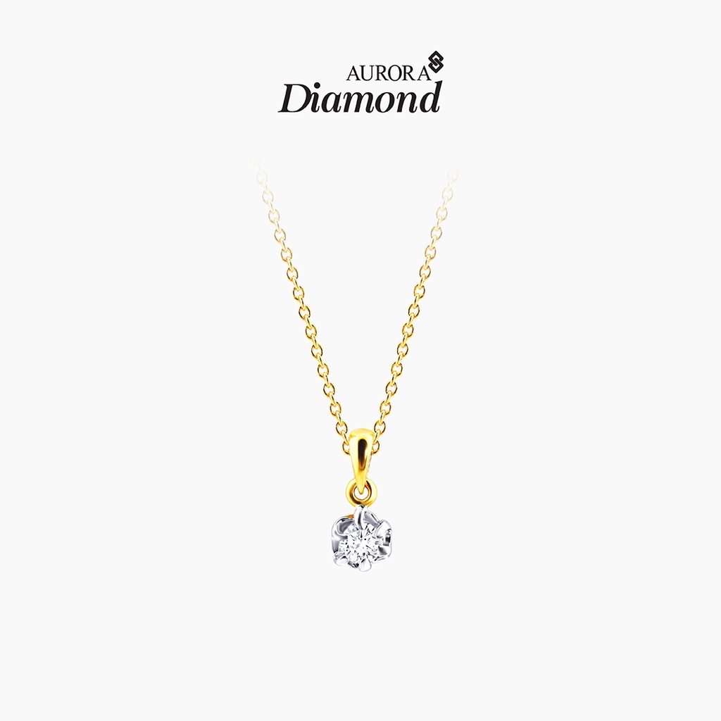 Aurora Diamond จี้เพชรเม็ดเดี่ยวพร้อมสร้อยคอ Only You Collection (Yellow Gold)