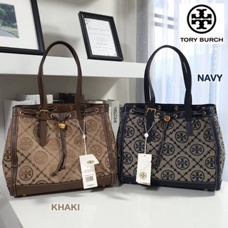 TORY BURCH FACTORY MONOGRAM JACQUARD TOTE BAG