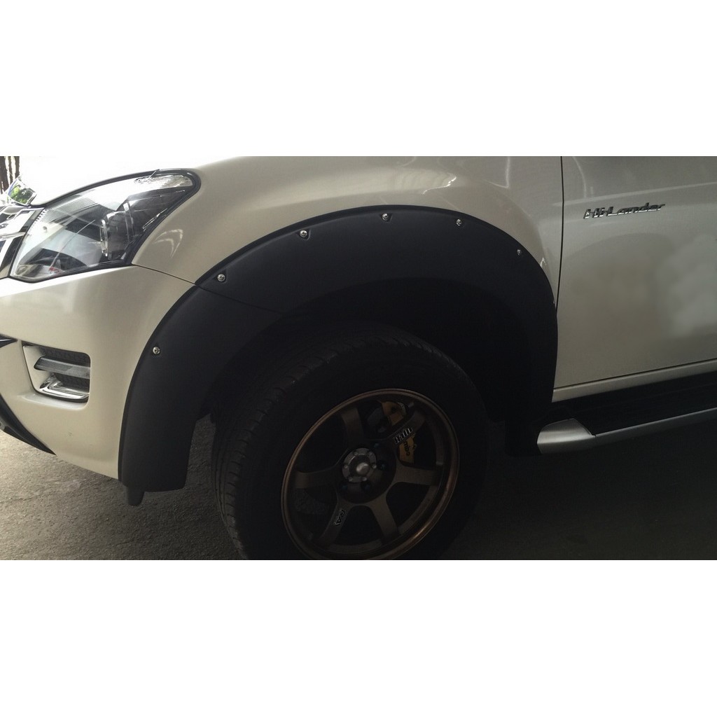 คิ้วล้อ โปร่งล้อ Dmax 2012 2014 2016 2018 แค๊ป 4 ประตู ตัวยกสูง  6" หมุด 9" หมุด ดำด้าน