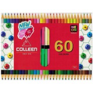 Colleen ดินสอสีไม้ 2 หัว 60 สี 30 ด้าม แท่งเหลี่ยม รุ่น 787
 ( 2 กล่อง)