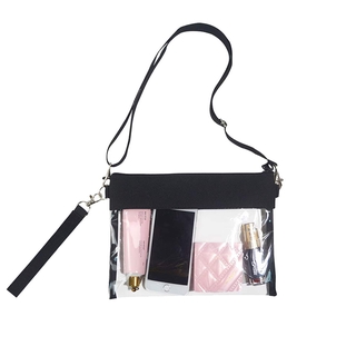 Transparent PVC One-shoulder Messenger Bag Mobile Phone Key Coin Purse Free Stadium Inspection