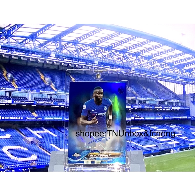 การ์ดลายเซ็นนักฟุตบอล 2019 Topps Chrome - Antonio Rudiger Blue on Blue /150