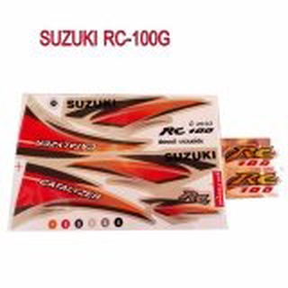 A สติ๊กเกอร์ติดรถมอเตอร์ไซด์ สำหรับ SUZUKI RC-100G สีบรอนด์