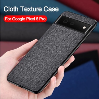 Google Pixel 6 Pro 5a Pixel 5 4A 5a 5G Fabric Canvas Cloth Leather Soft Bumper Shockproof Case Cover