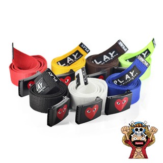 เข็มขัดแฟชั่น เข็มขัด  ผู้หญิง ผู้ชาย play comme ผ้าแคนวาส สวยๆ มี 7สี [พร้อมส่ง]