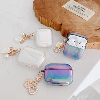 เคสพวงกุญแจเลเซอร์ ลายหัวใจ สําหรับ airpods 1 2 3 pro