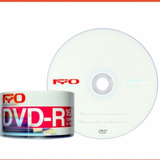 แผ่นดีวีดี DVD-R 4.7Gb 16X ยี่ห้อ RYO ของแท้ 100%