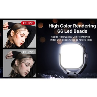 VIJIM ไฟ LED Video Light รุ่น VL66 ปรับหมุน 360° ขนาดมินิ ถ่ายรูป/วิดีโอ/ไลฟ์สด ชาร์จไฟได้.รับประกัน 6 เดือน